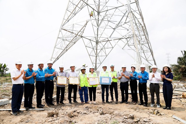 Khen thưởng đột xuất các đơn vị đầu tiên hoàn thành gói thầu đúc móng dự án đường dây 500kV mạch 3- Ảnh 1.
